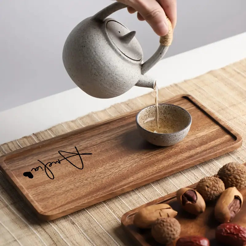 Personalized Acacia Wood Serving Board | Custom Engraved Charcuterie Tray | 14"x5" Cheese Board | Custom Gift for Wedding, Housewarming, or Kitchen Décor