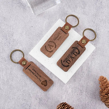 Engraved Wooden Key Chain